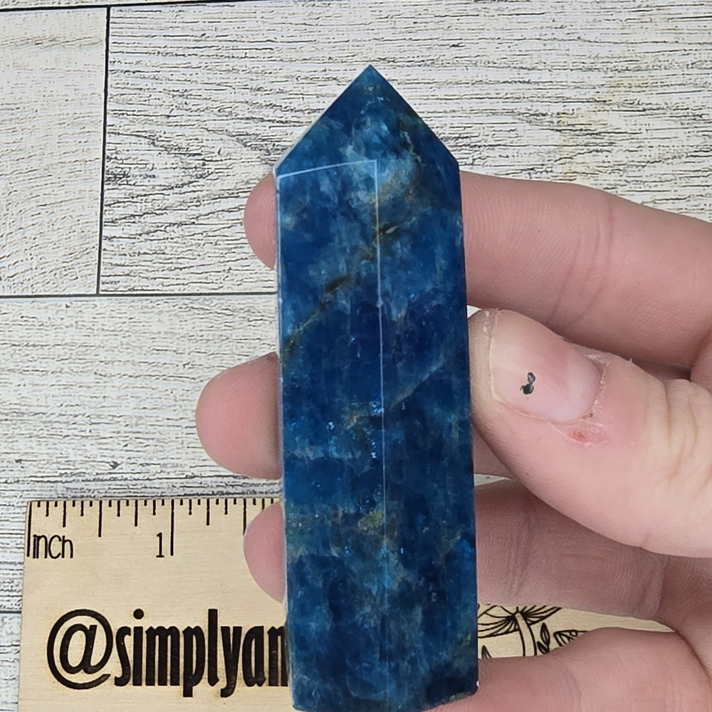Blue Apatite Crystal Tower - Picture 3 of 5